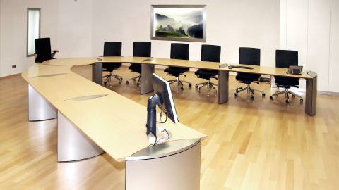 flexiconference for exclusive training rooms with media and power outlets.