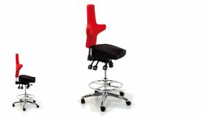 WEY-chair 106h Sattelstuhl Hochsitzer (Barstuhl) DUOcolor GRAU