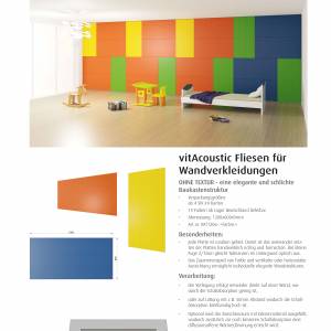 VitAcoustic® Verbund-Fliesen für Wandverkleidungen - Technische Daten und Montagebeispiel