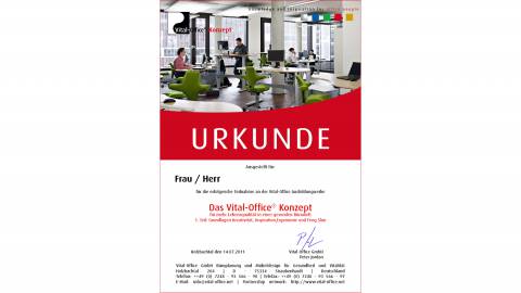 07.03.2012 - Ausbildungsreihe:  1. &quot;Das Vital-Office Konzept&quot; .. für mehr Lebensqualität in einer gesunden Bürowelt.