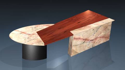 circon 行政射流-办公桌-设计天然石材