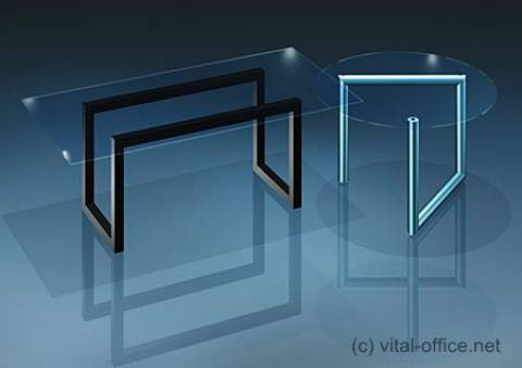 circon 行政玻璃经典-行政办公桌-玻璃表设置︰