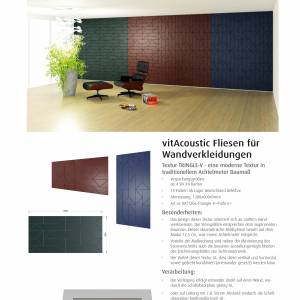 VitAcoustic® Fliesen für Wandverkleidungen - praktisch einfache und dekorativ vielfältige Schall- und Wärmedämmung