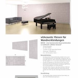 VitAcoustic® Fliesen für Wandverkleidungen - praktisch einfache und dekorativ vielfältige Schall- und Wärmedämmung