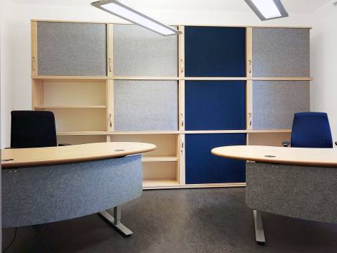 vitAcoustic Sound absorbing tambour door cabinets